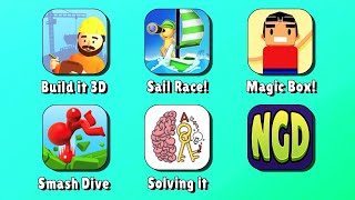 Build it 3D, Sail Race!, Magic Box!, Smash Dive, Solving it | New Games Daily screenshot 5