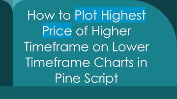 How to Plot Highest Price of Higher Timeframe on Lower Timeframe Charts in Pine Script