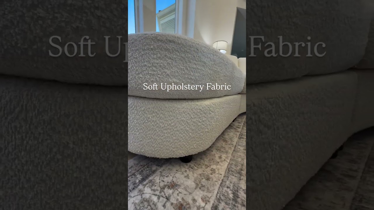 HULALA HOME| Aeris 138" Modern Curved Sectional Couch & Sofa With Curved Aesthetic