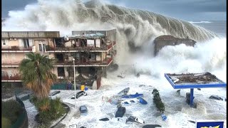 Storm surge hits Italy today! Cyclone Harry hits Sicily with waves as high as 10 meters.