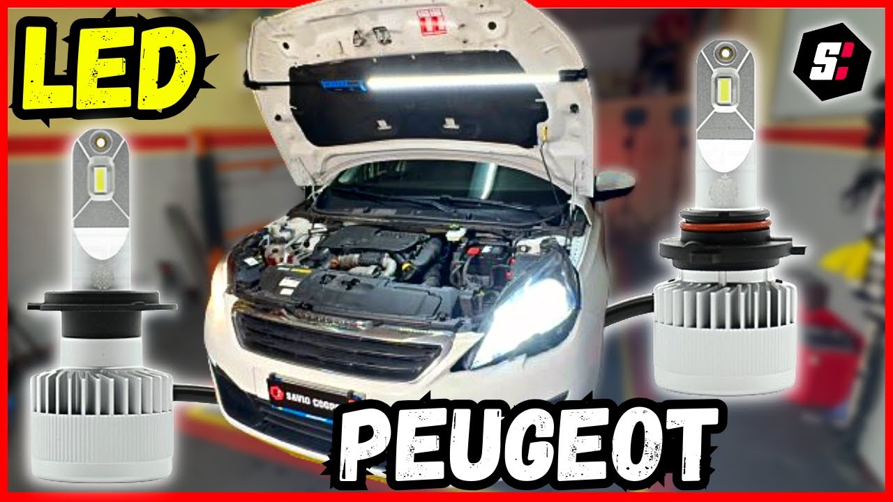 PEUGEOT 308 FARI LED - installation of LED headlights @melograno51