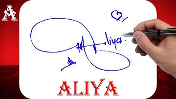 Aliya Name Signature Style - A Signature Style - Signature Style of My Name Aliya