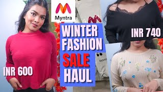*NEW* Myntra WINTER Fashion Haul | Stylish Sweaters/ Pullovers Under Rs800 | Shalini Mandal screenshot 4