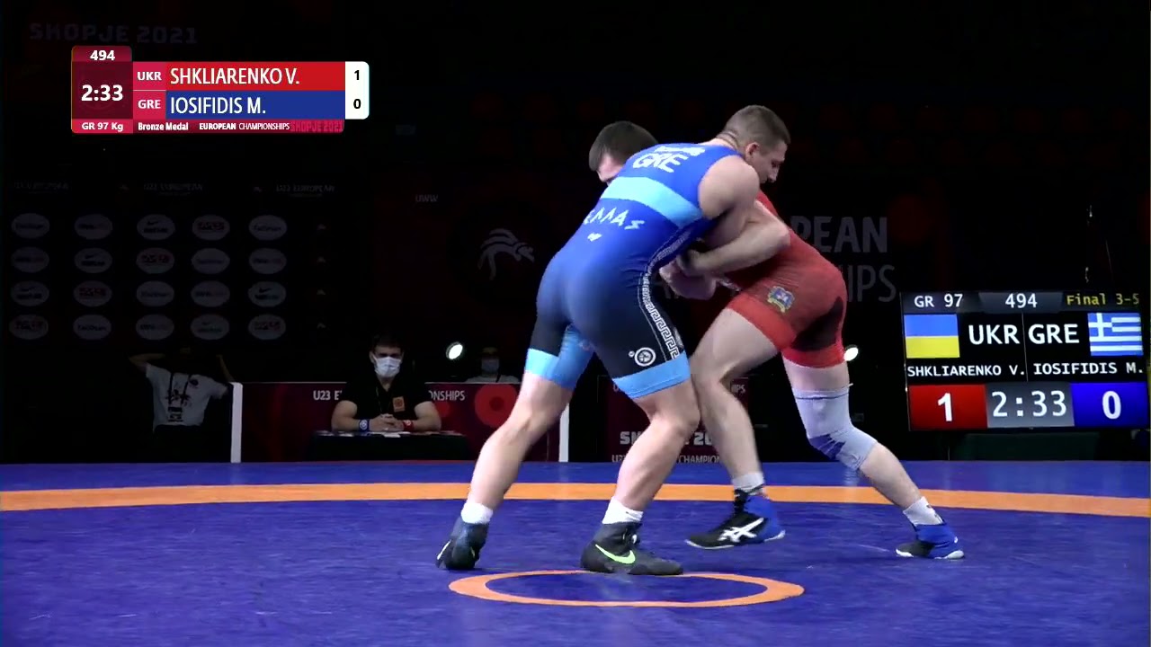 BRONZE GR - 97 kg: V. SHKLIARENKO (UKR) v. M. IOSIFIDIS (GRE)