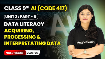 Acquiring, Processing & Interpretating Data - Data Literacy | Class 9 AI | Unit 2 (CODE 417) Part B