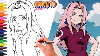 Como Desenhar O SAKURA HARUNO Do NARUTO ! | Naruto Desenhos