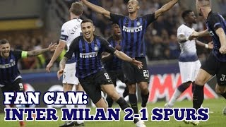 FAN CAM: Inter Milan 2-1 Tottenham - Defeat for Spurs in the Champions League - 18 September 2018