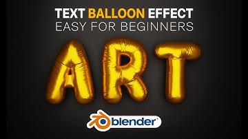 How to make Inflated Text Balloon Effect - Blender for beginners