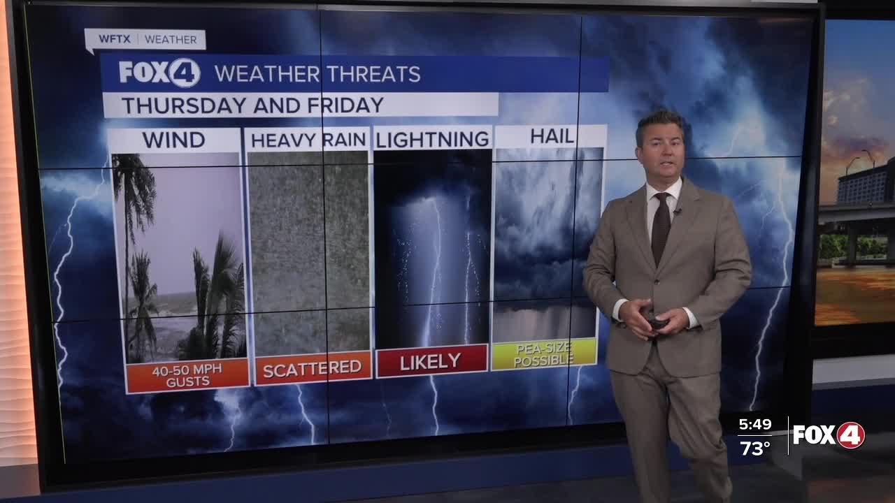 Isolated severe storms possible today - YouTube