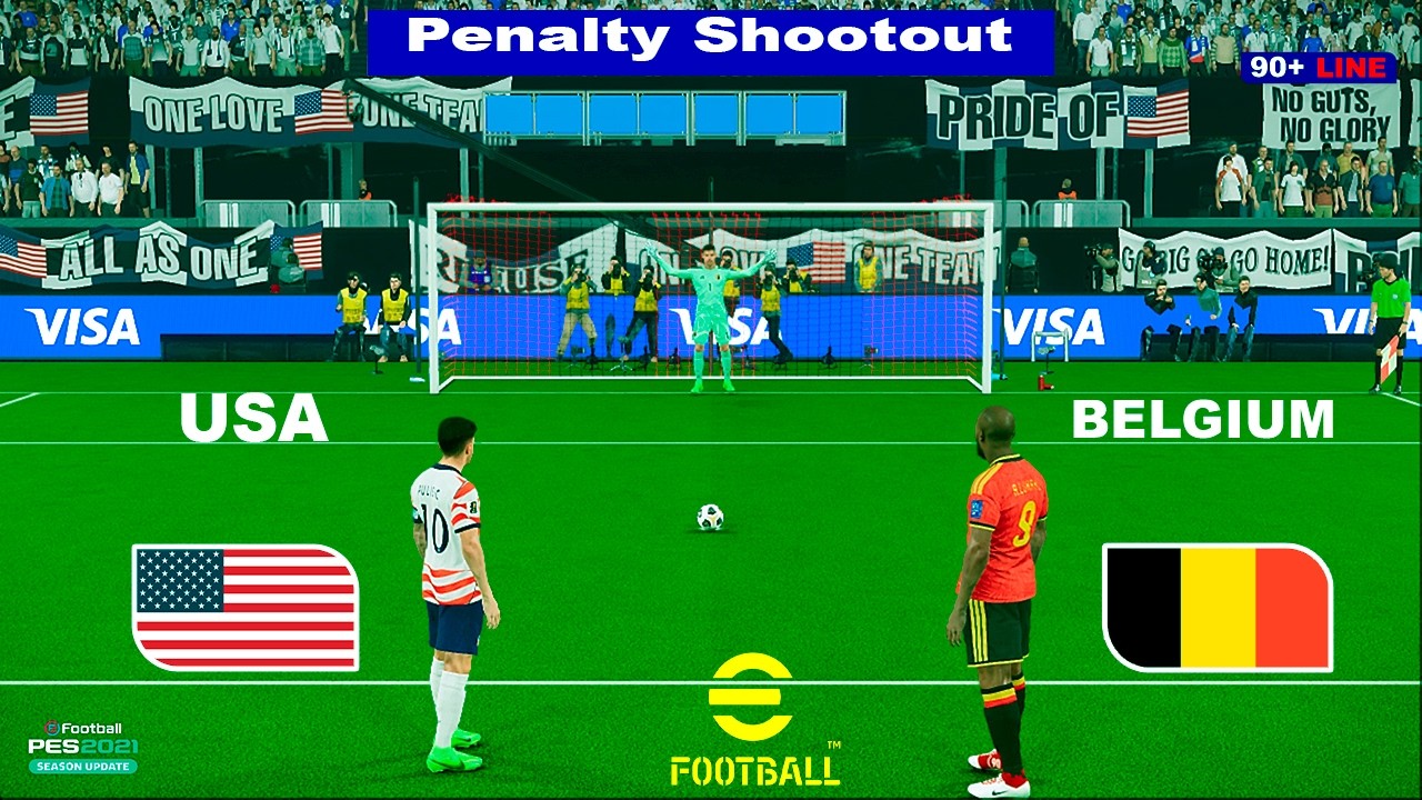 USA vs BELGIUM | PENALTY SHOOTOUT | Full Match All Goals | Simulation PES 21