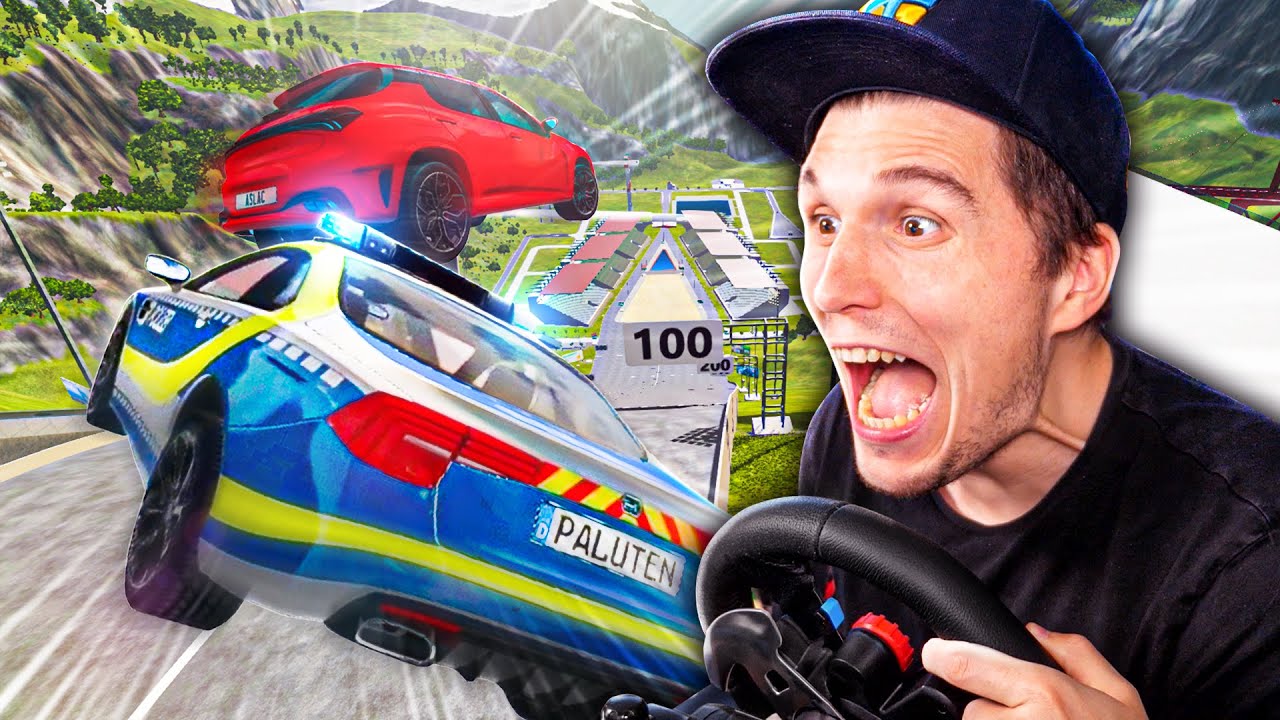 WILDE Verfolgungsjagd auf der XXL Sprungschanze | BeamNG