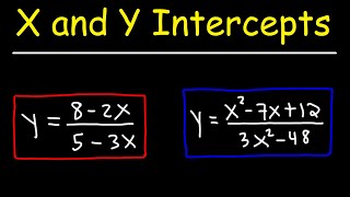 How To Find The X and Y Intercepts of a Rational Function | Algebra 2