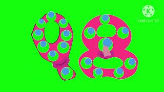 Endless numbers ninety-eight green screen