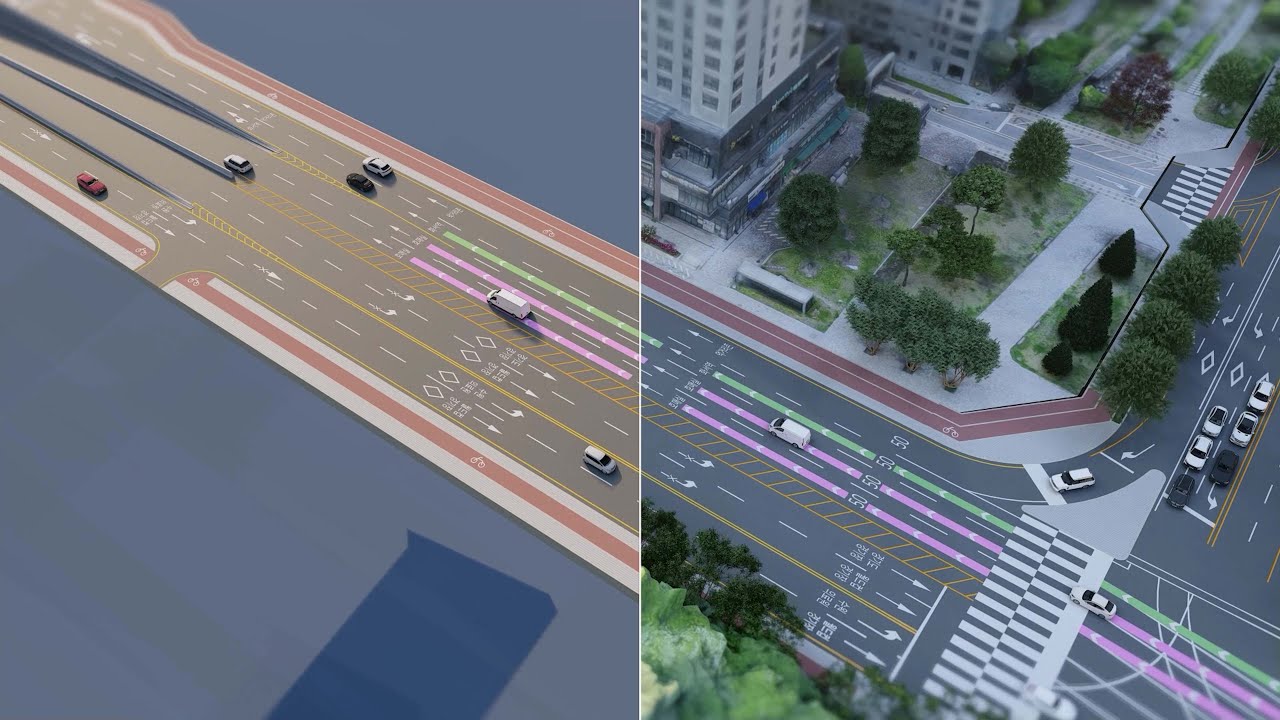 수원시 화산지하차도 조성공사 시뮬레이션