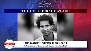 2021 Oxi Courage Awards - Chairman Menendez introduces Courage Award Recipient Luis Manuel Alcántara