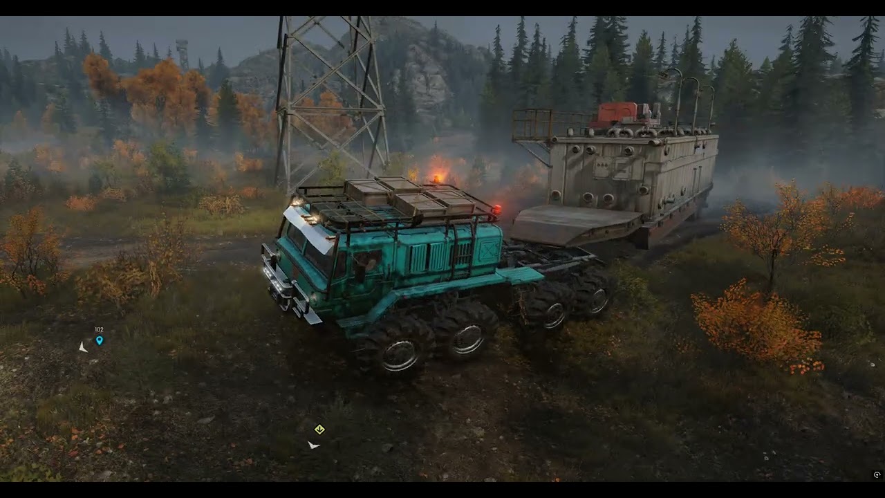 SnowRunner #9 - Área de Perfuração - Semirreboque de construção - Michigan EUA(4K)