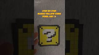 Mario Yellow Cube Pixel Art Tutorial 🟨💛 #supermario #pixelart #tutorial #art #usa
