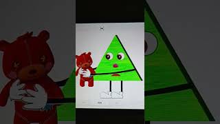 Triangle hold a teddy bear! #shapes #abckidtv #triangle #cocomelon #teddybear #stuffedanimals #cute