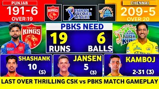 Last Over Thrilling | Punjab Kings vs Chennai Super Kings | Match | IPL | Gameplay screenshot 5