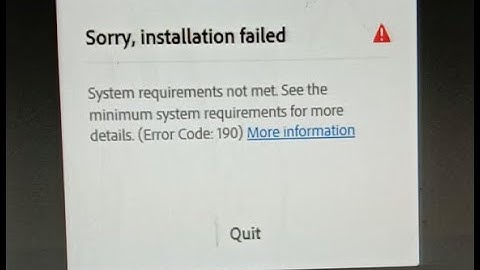 How To Solve Photoshop CC  Installation Error Code 190 || Latest