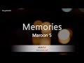 Maroon 5memories karaoke version