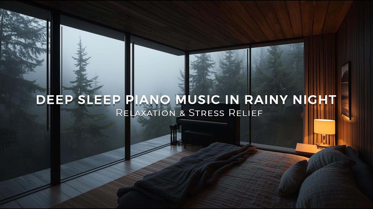 Deep Sleep Piano Music in Rainy Night – Calm Rain Sounds for Relaxation ...