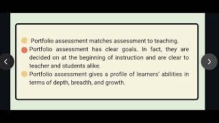 Features & Principles and Purposes of Portfolio Assessment