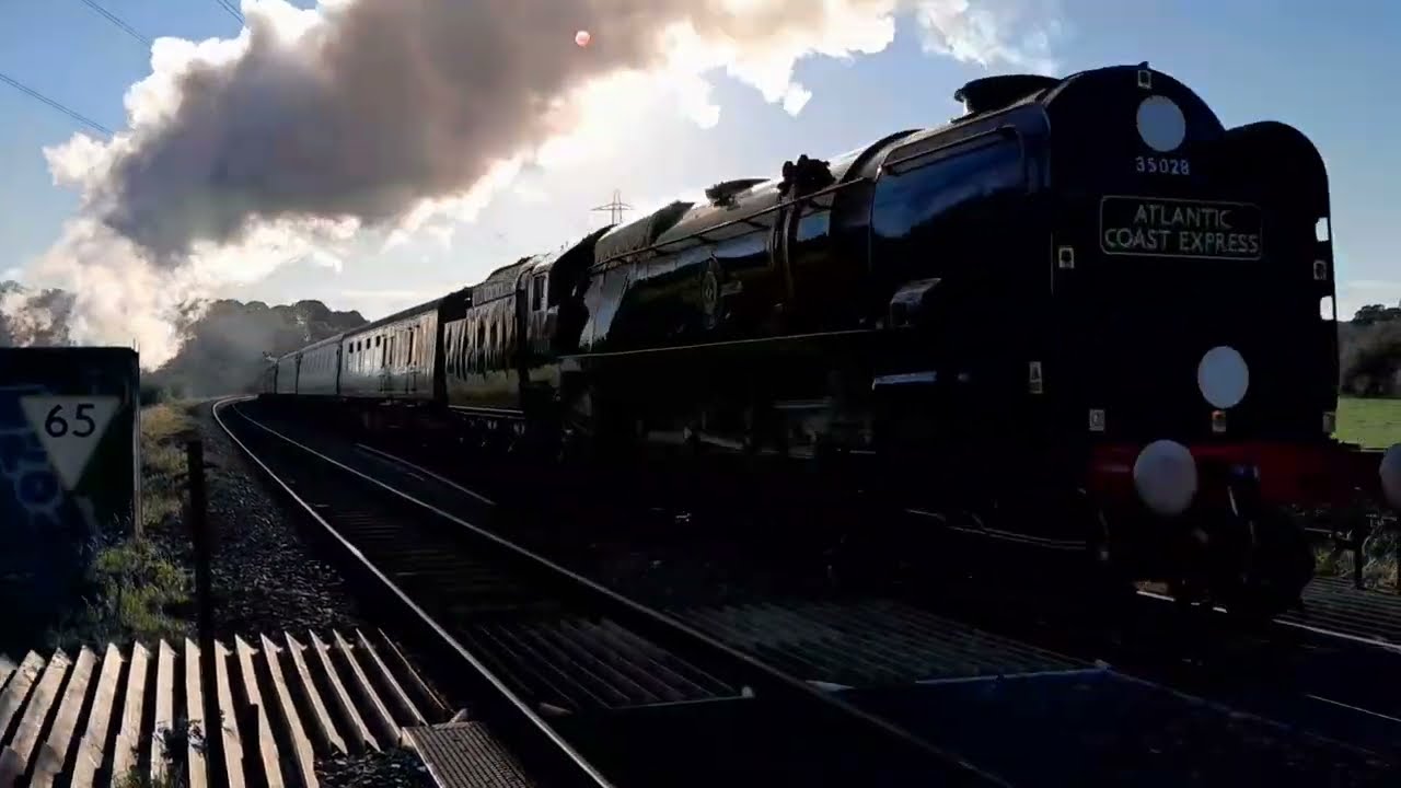 London Waterloo to Exeter St Davids  Merchant Navy Class 35028 