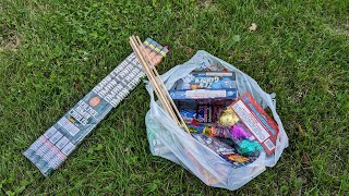 Lighting a Bag FULL of Fireworks!