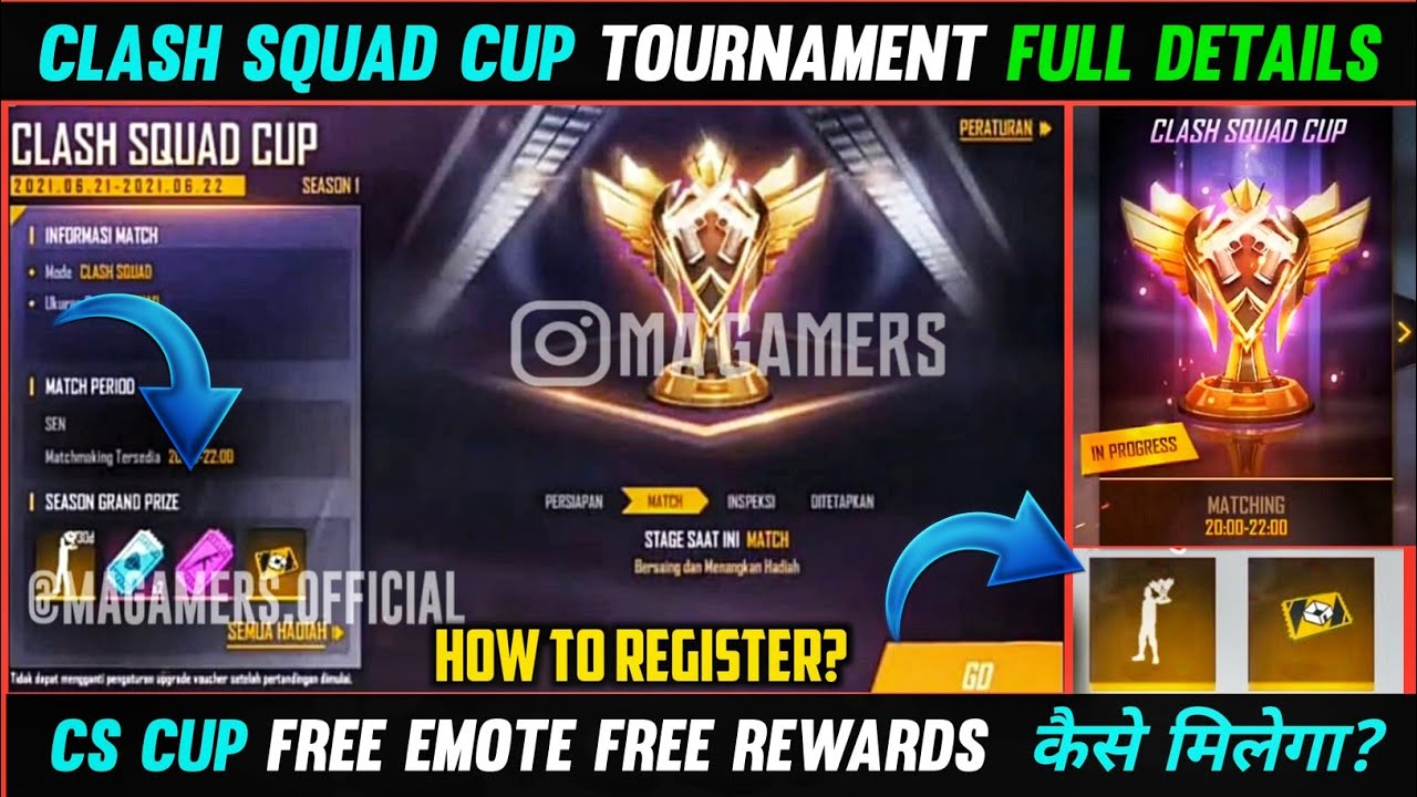 Free Fire Clash Squad Cup | Rewards ?Full Details | How To Register | Register Kaise Kare |CS Cup FF