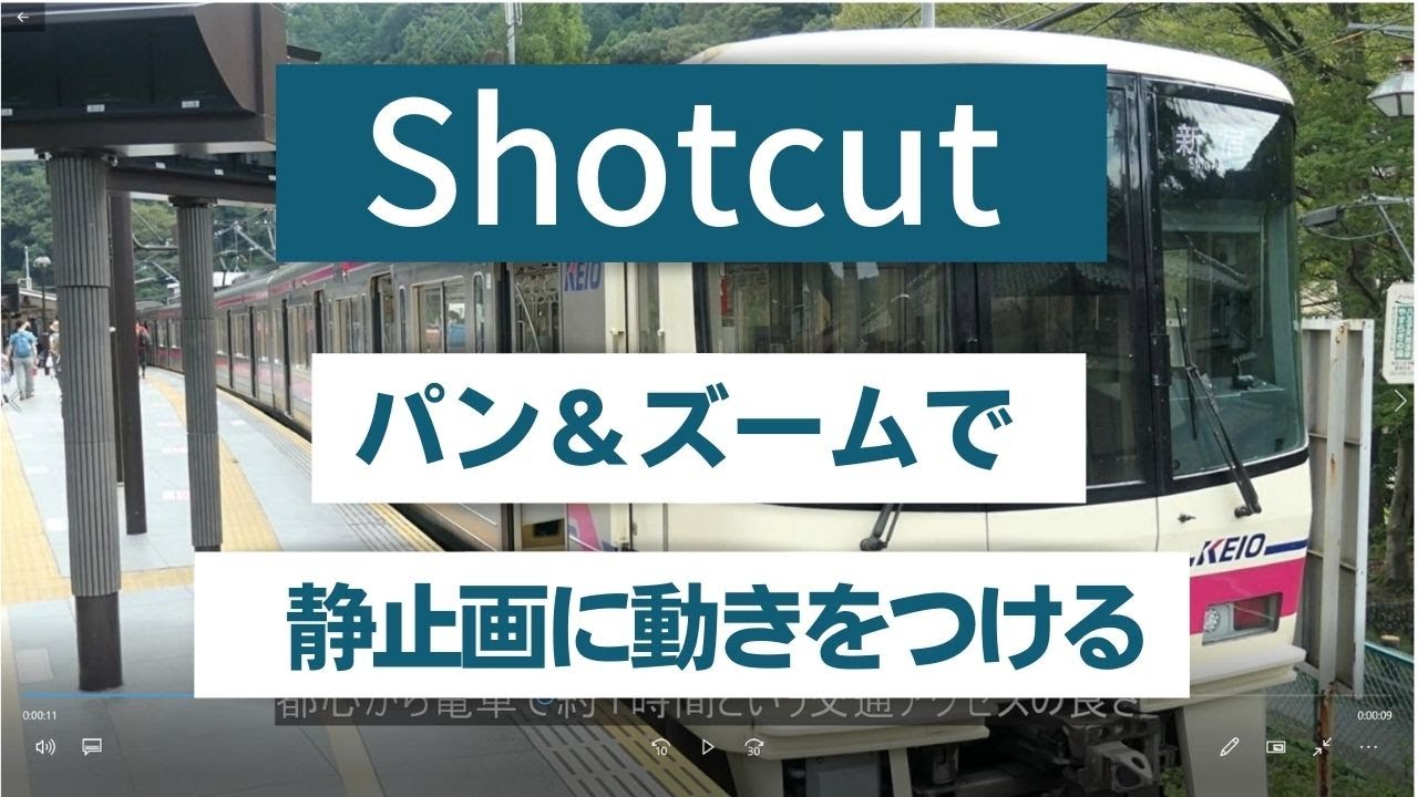 無料動画編集ソフトshotcut パン ズームで静止画像に動きをつける Youtube