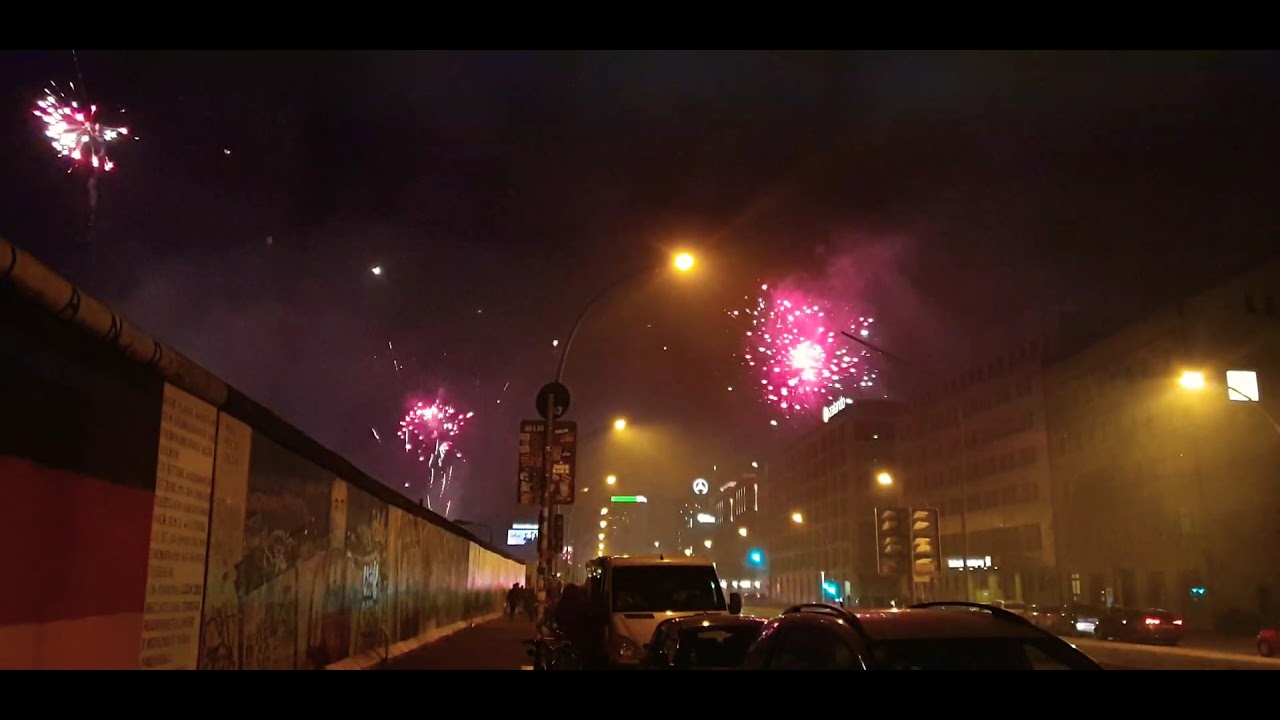 East side Gallery Berlin wall Fireworks New year 2020 YouTube