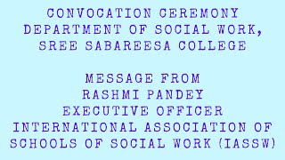 Convocation Ceremony Department of Social Work, Sree Sabareesa College