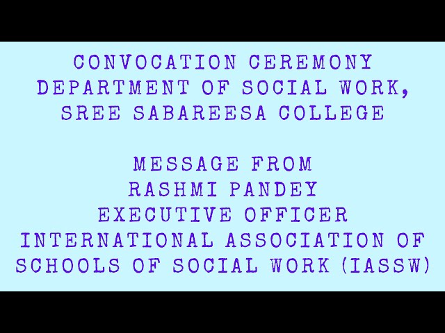 Convocation Ceremony Department of Social Work, Sree Sabareesa College