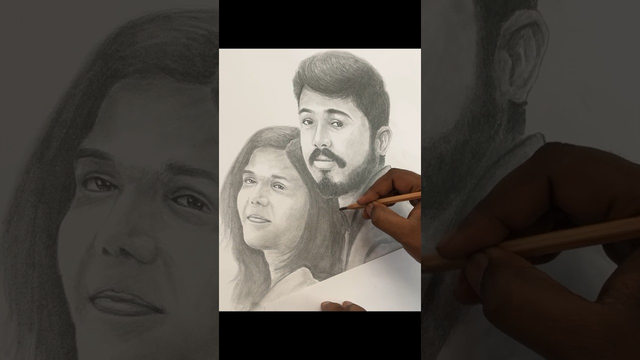 Couples portrait on process |A3 size gift portraits 