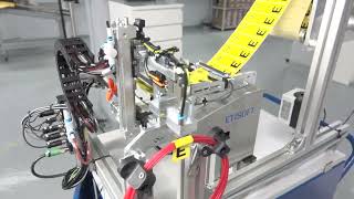 Flag label application. How to automate the labelling of long products with a circular cross-section