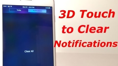 3D Touch to Clear Notifications - Cydia Tweak