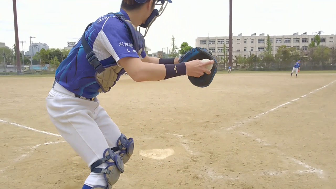 草野球ショーバイズ 捕手でも強肩 19笠原 草野球 大阪 Youtube