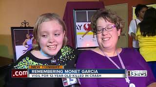 Remembering Monet Garcia: Vigil for 12-year-old killed in crash