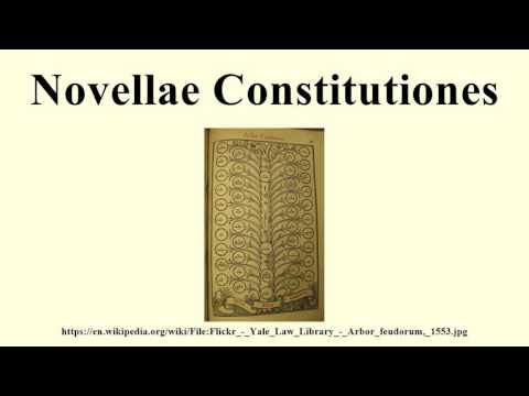 Novellae Constitutiones