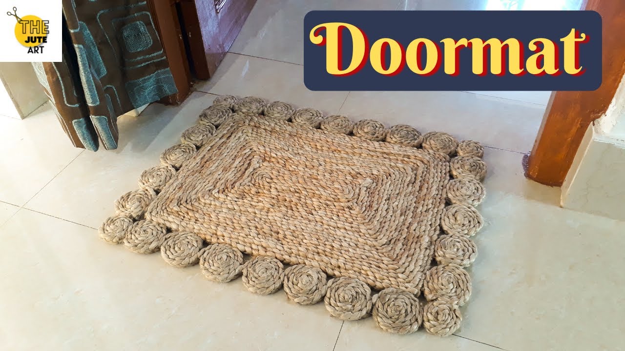 DIY Jute Door Mat Handmade Doormat Making Using Jute Rope Jute Rug
