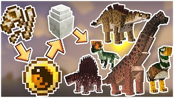 How to make Dinosaurs in Fossils and Archeology Mod [Minecraft Forge 1.20.1]