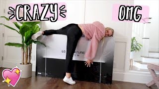 World's THINNEST TV!! LG Signature OLED 4K! AlishaMarieVlogs