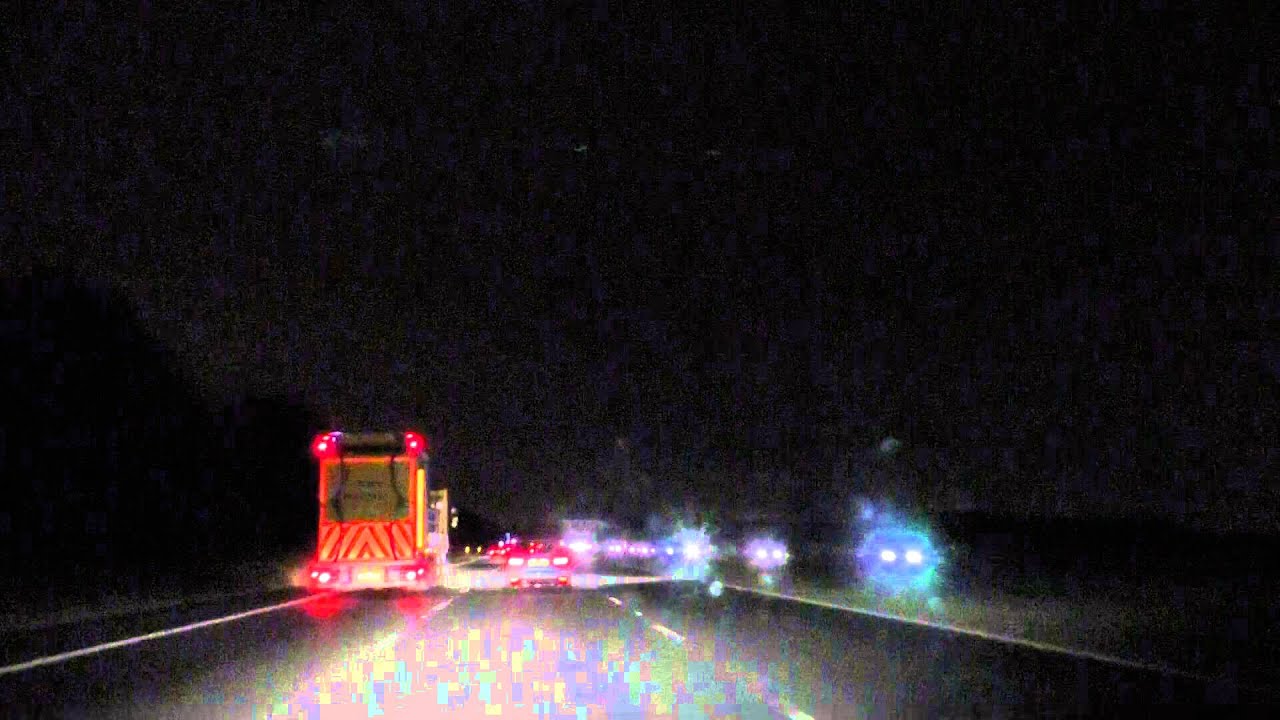 Night Drive On The M57, M62, M6 & M5 Motorways Liverpool To Worcester, England 11th October 2015