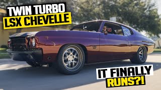 LSX + DCT Transmission Swap Chevelle Finally Drives After 3 YEARS! - Twin Turbo LS Chevelle Ep. 22