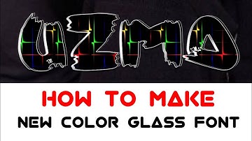 How To Make New Multi Color Glass Font In Ps Touch | #Glass_Font | Zarraq Creation