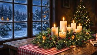 🎄Vintage Gingham Christmas | Cozy Winter Ambiance & Snowfall ❄️ screenshot 1