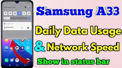 Samsung a33 Network Speed Setting | Samsung a33 Internet Speed Meter