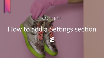 How to add a settings section | GoodBarber Shopping Apps Tutorials