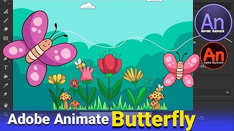 How To Animate A Butterfly In Adobe Animate Cc || Simple Butterfly Animation With Motion Paths
